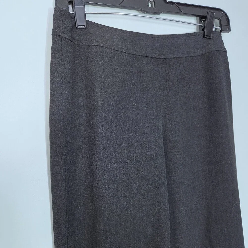 Talbots Dark Gray Stretch Flat Front Trousers Dress Pants Size 4